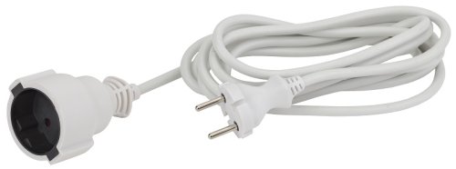 Удлинитель без заземления ЭРА UX-1-3m 1-м 3,0м 6А 1300Вт белый   картинка 
